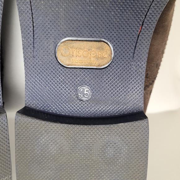 Otisopse Men's Italian Made Oxfords Leather Suede Shoes Brown US 12 - EU 45 - Picture 12 of 16